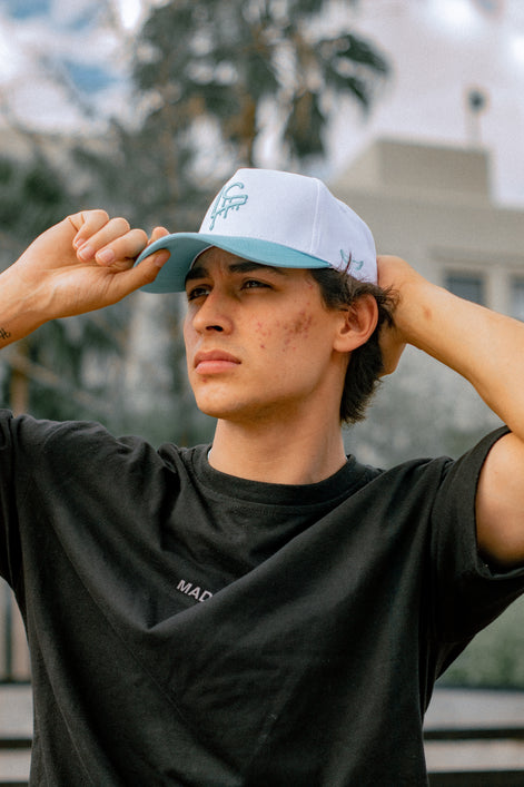 La Cream Blue & White Snapback