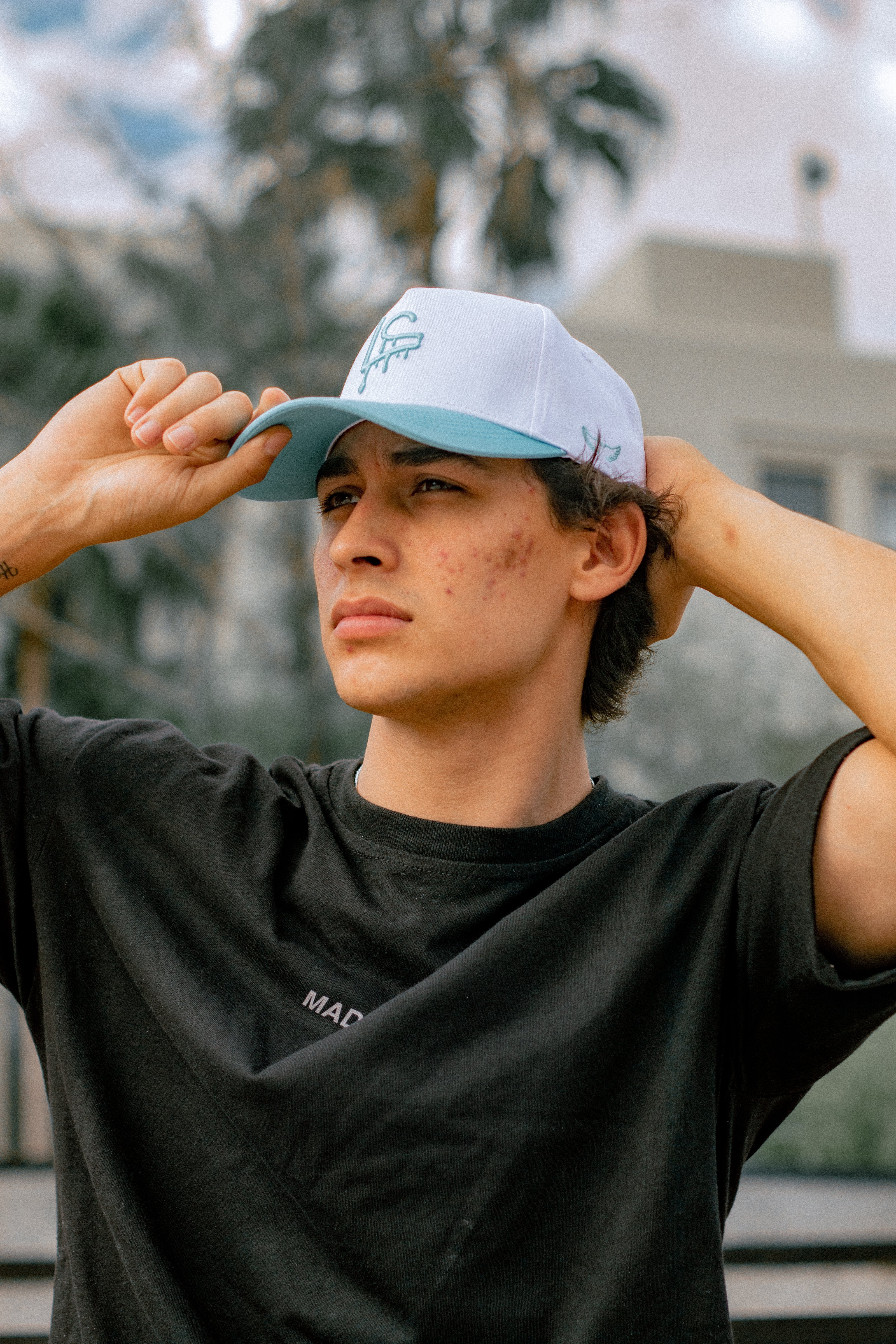 La Cream Blue & White Snapback