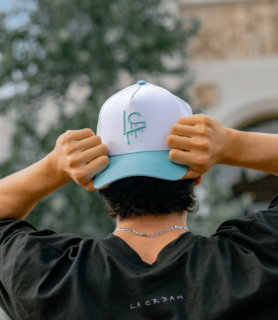 La Cream Blue & White Snapback