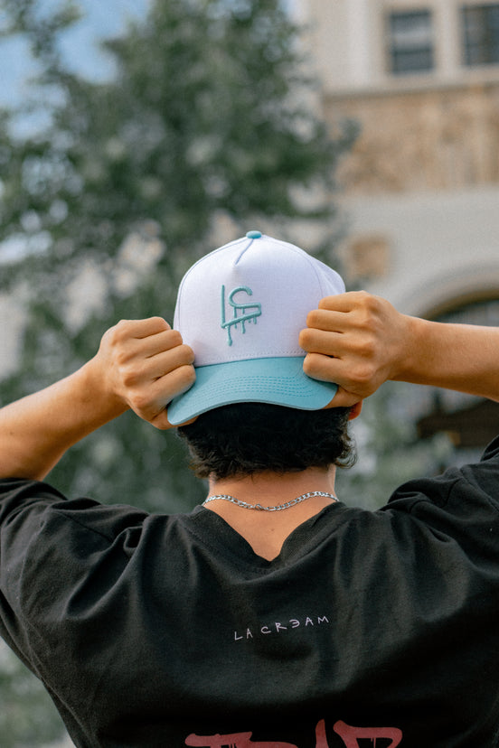 La Cream Blue & White Snapback