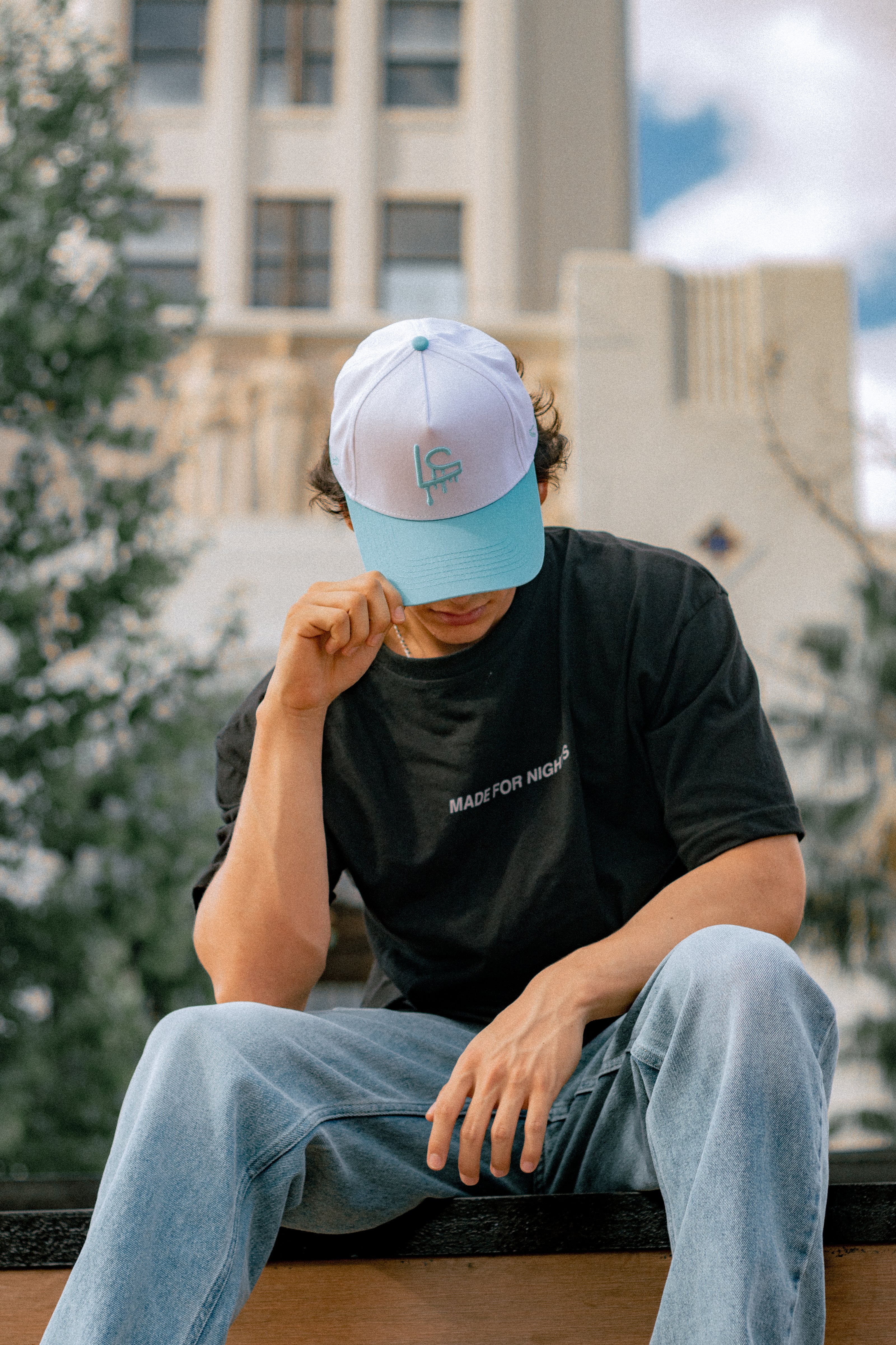 La Cream Blue & White Snapback